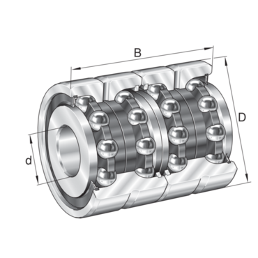 High precision axial contact thrust bearing Series: ZKLN..-2RS-2AP